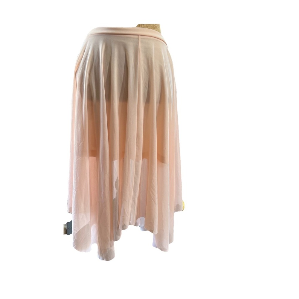 Pink Sheer Pleated Tulle Skirt Ferry Coquette Girl Size 10 Festival